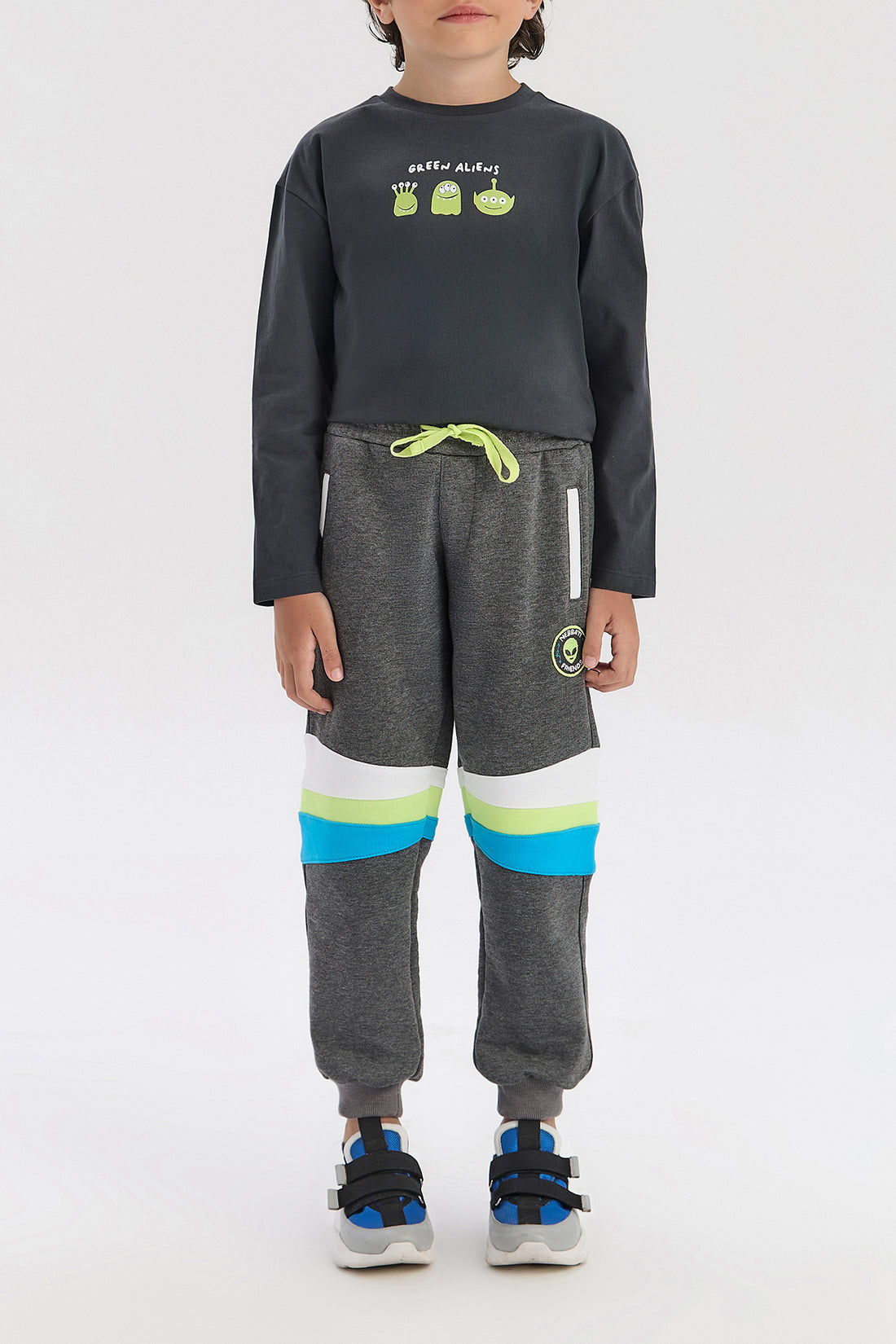 Boy Anthracite Tracksuit Bottom