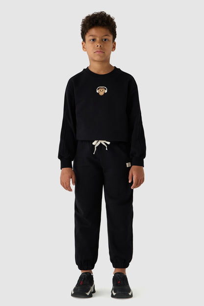 Boy Anthracite Tracksuit Bottom
