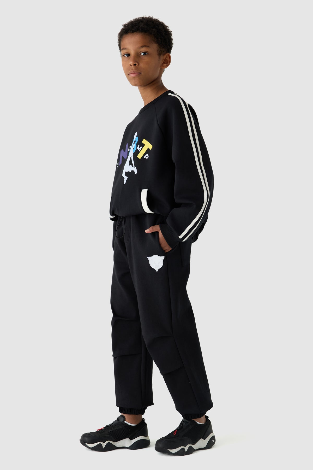 Boy Anthracite Tracksuit Bottom
