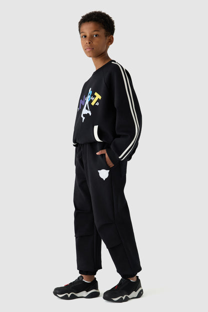 Boy Anthracite Tracksuit Bottom