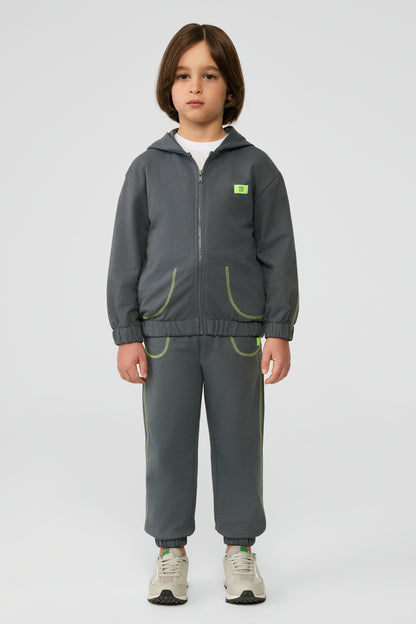 Boy Anthracite Tracksuit Top