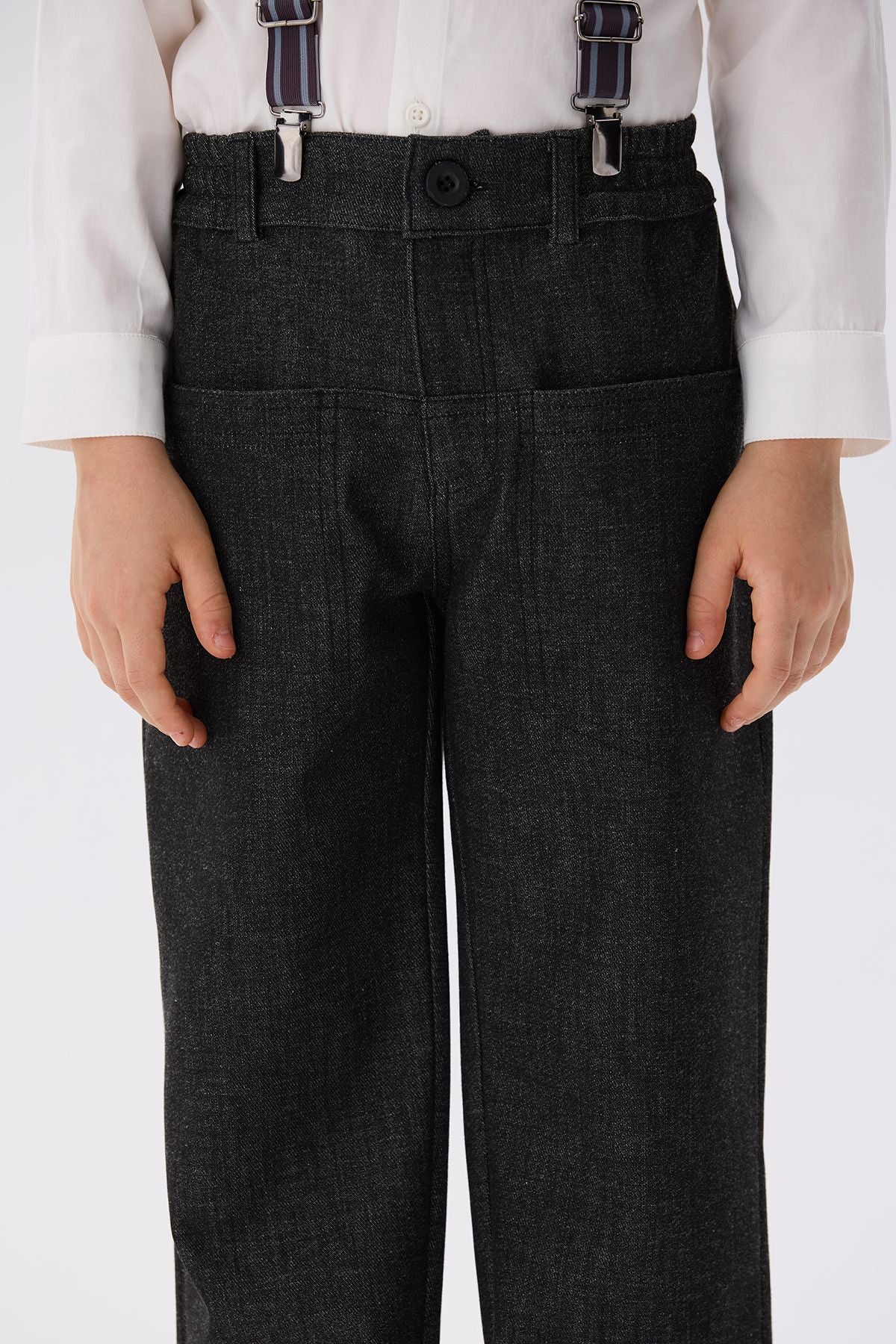 Boy Anthracite Trousers - BgStore