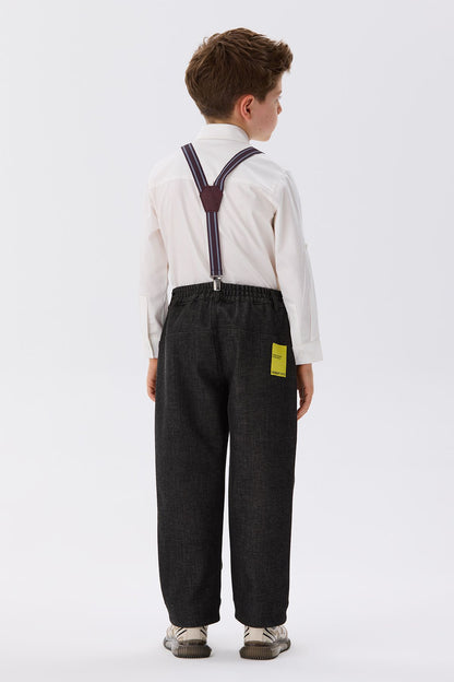 Boy Anthracite Trousers - BgStore