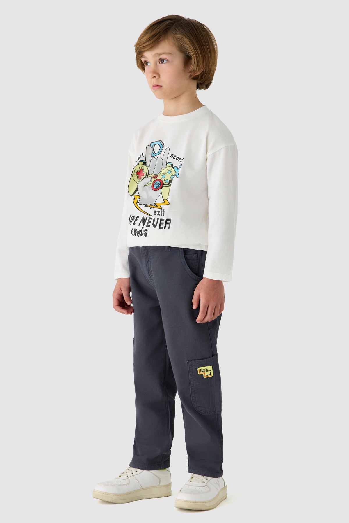 Boy Anthracite Trousers