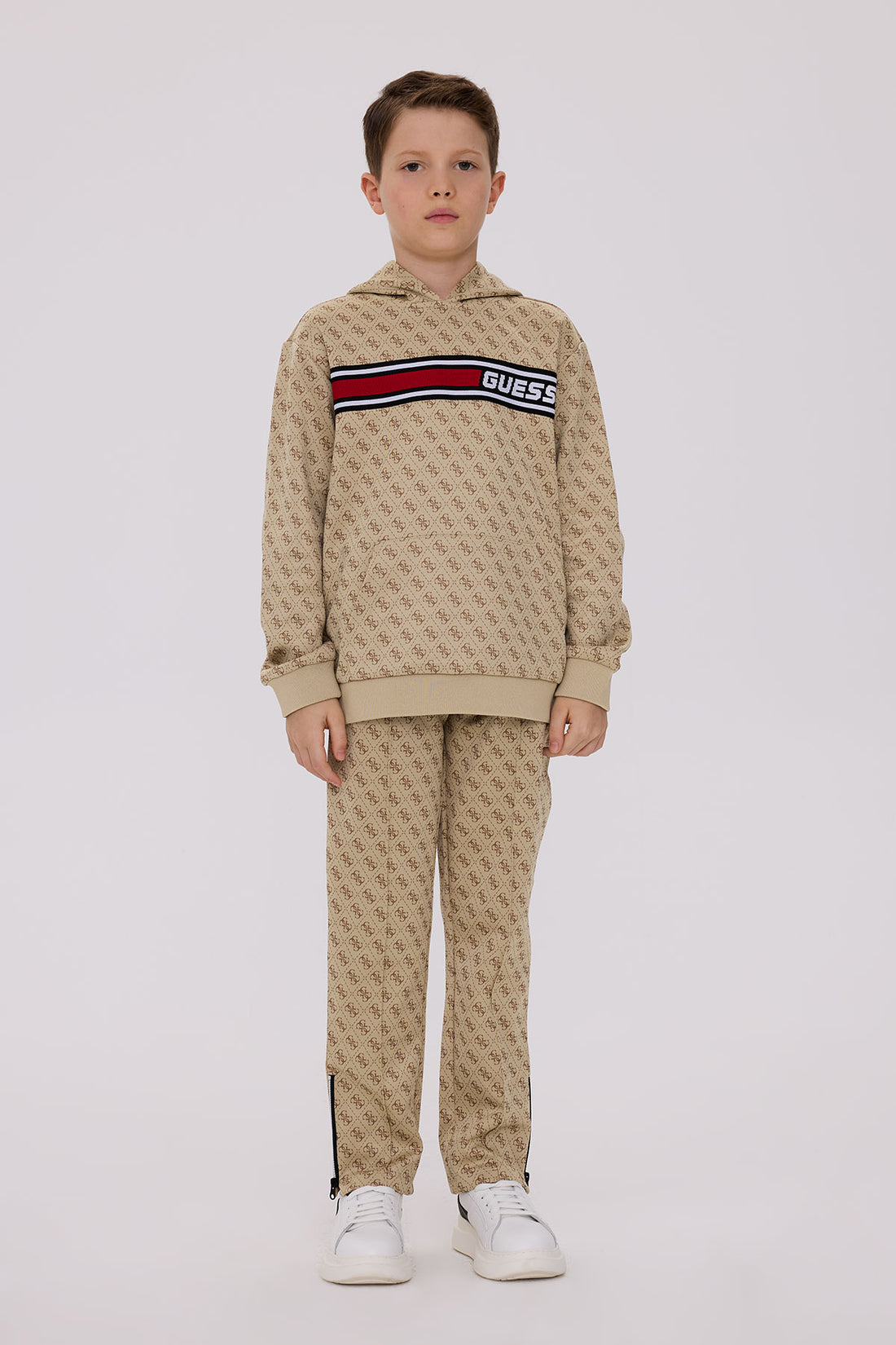 Boy Beige Tracksuit Bottom