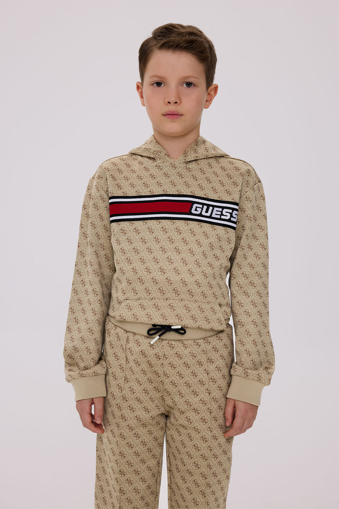 Boy Beige Tracksuit Bottom