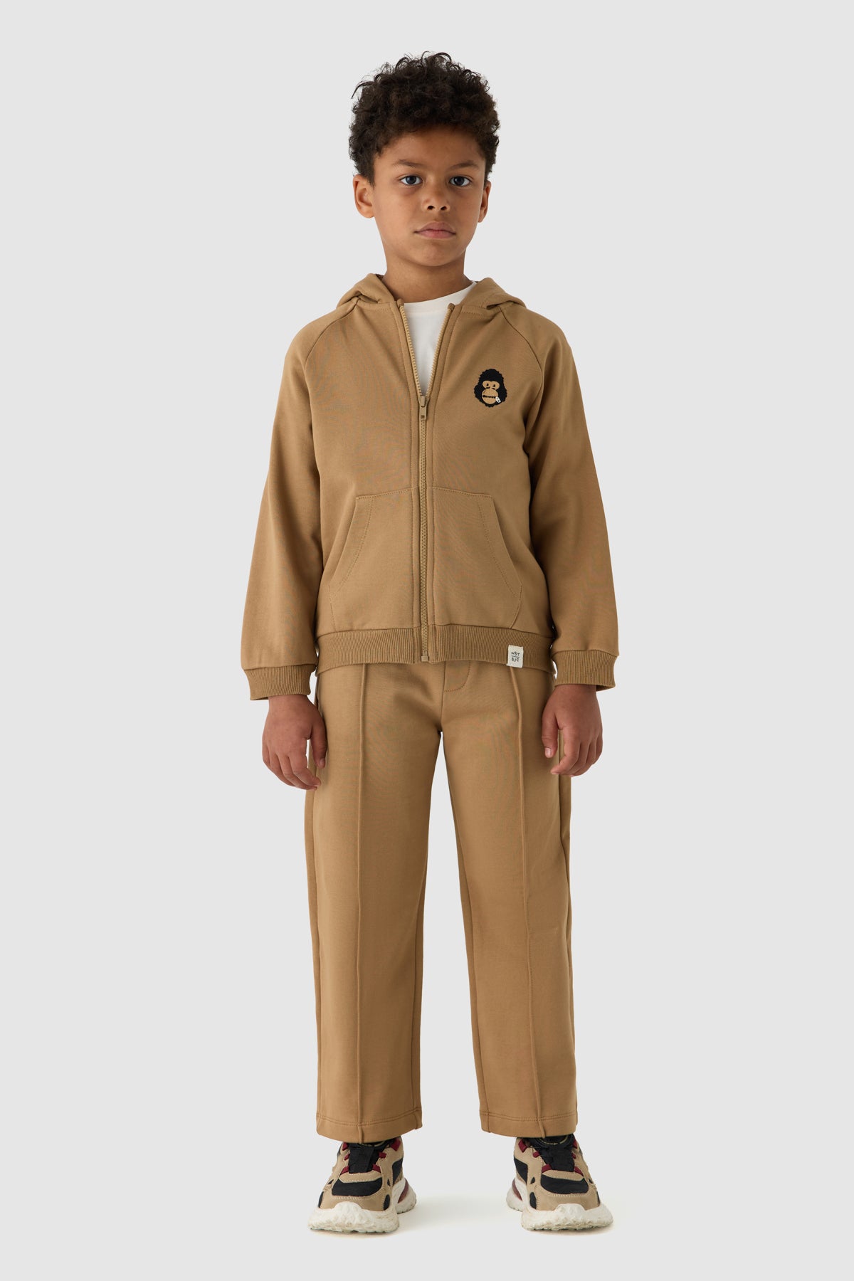 Boy Beige Tracksuit Set