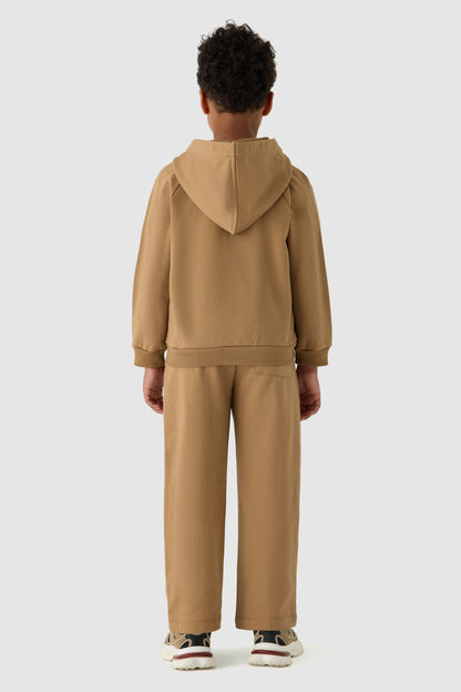 Boy Beige Tracksuit Set