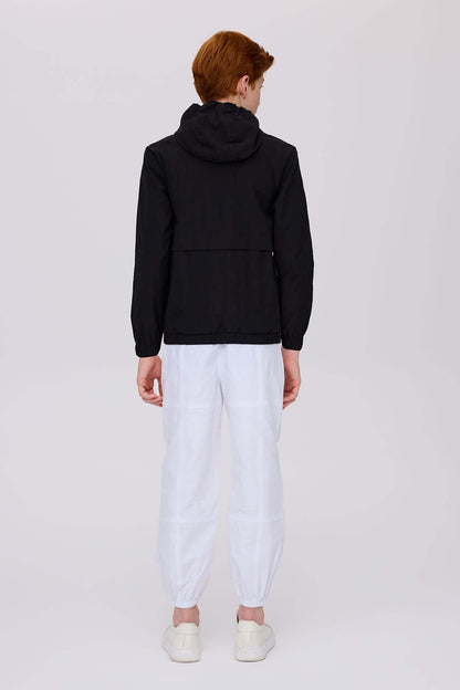 Boy Black Raincoat