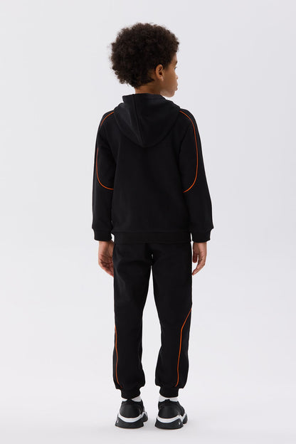 Boy Black Tracksuit Top - BgStore