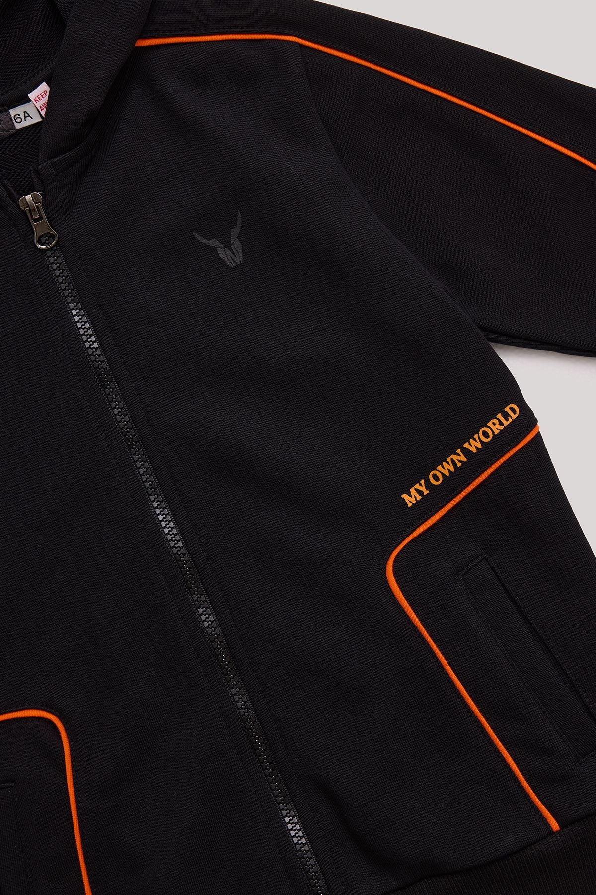 Boy Black Tracksuit Top - BgStore