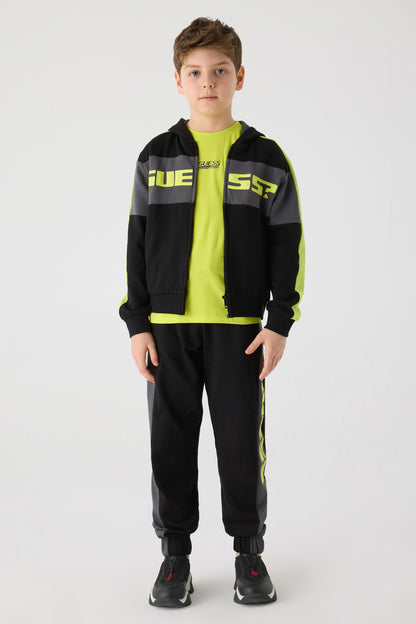 Boy Black Tracksuit Top