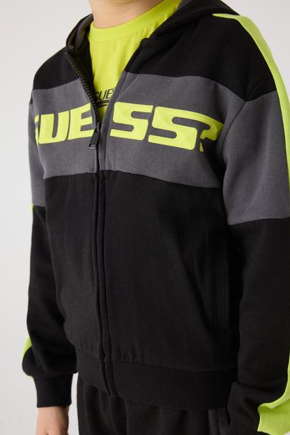 Boy Black Tracksuit Top