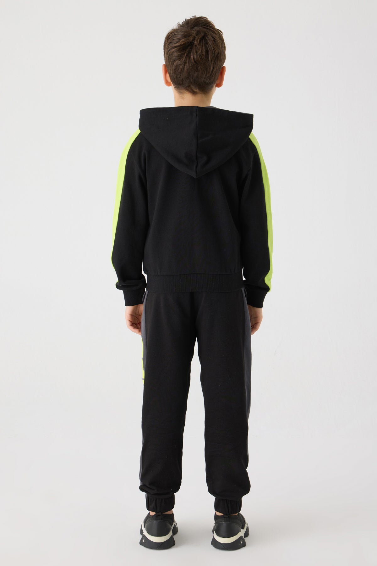 Boy Black Tracksuit Top