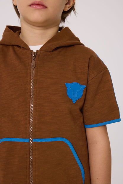 Boy Brown Tracksuit Top