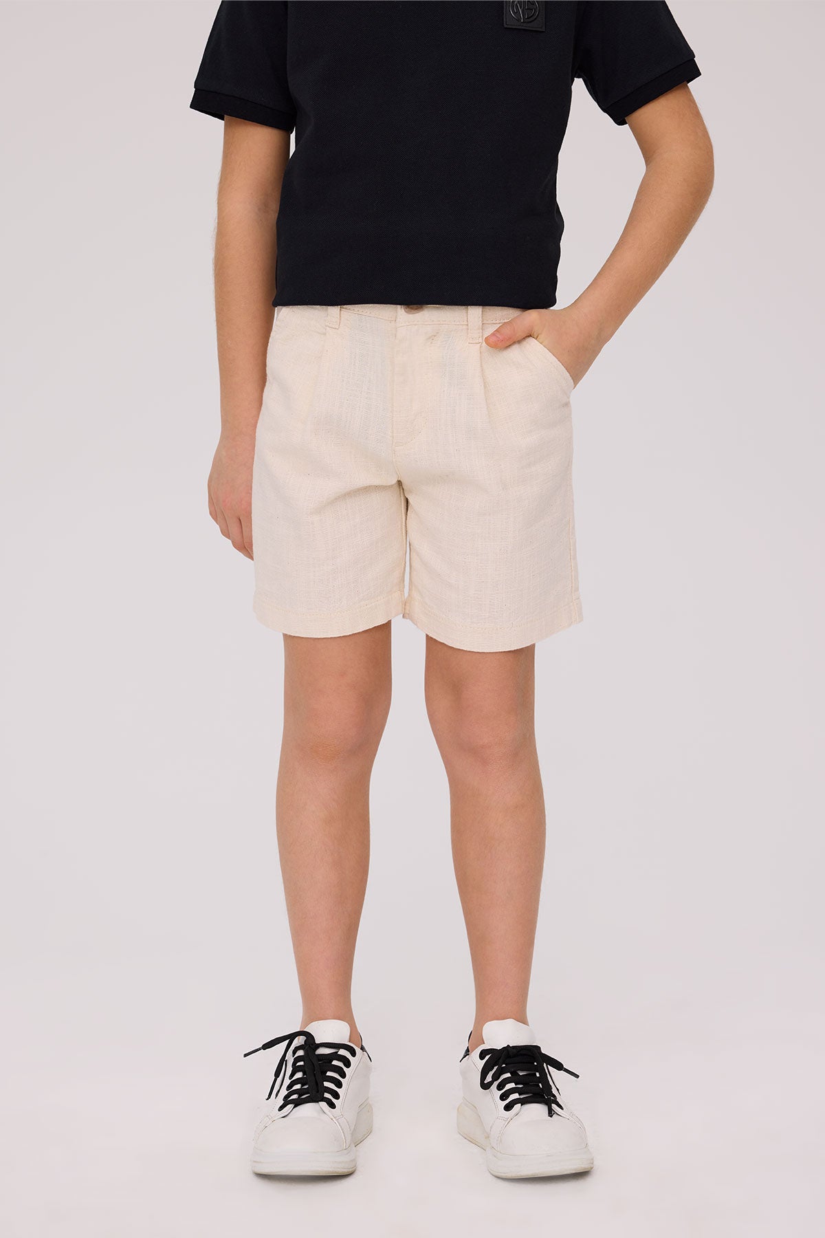 Boy Ecru Shorts