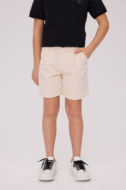 Boy Ecru Shorts