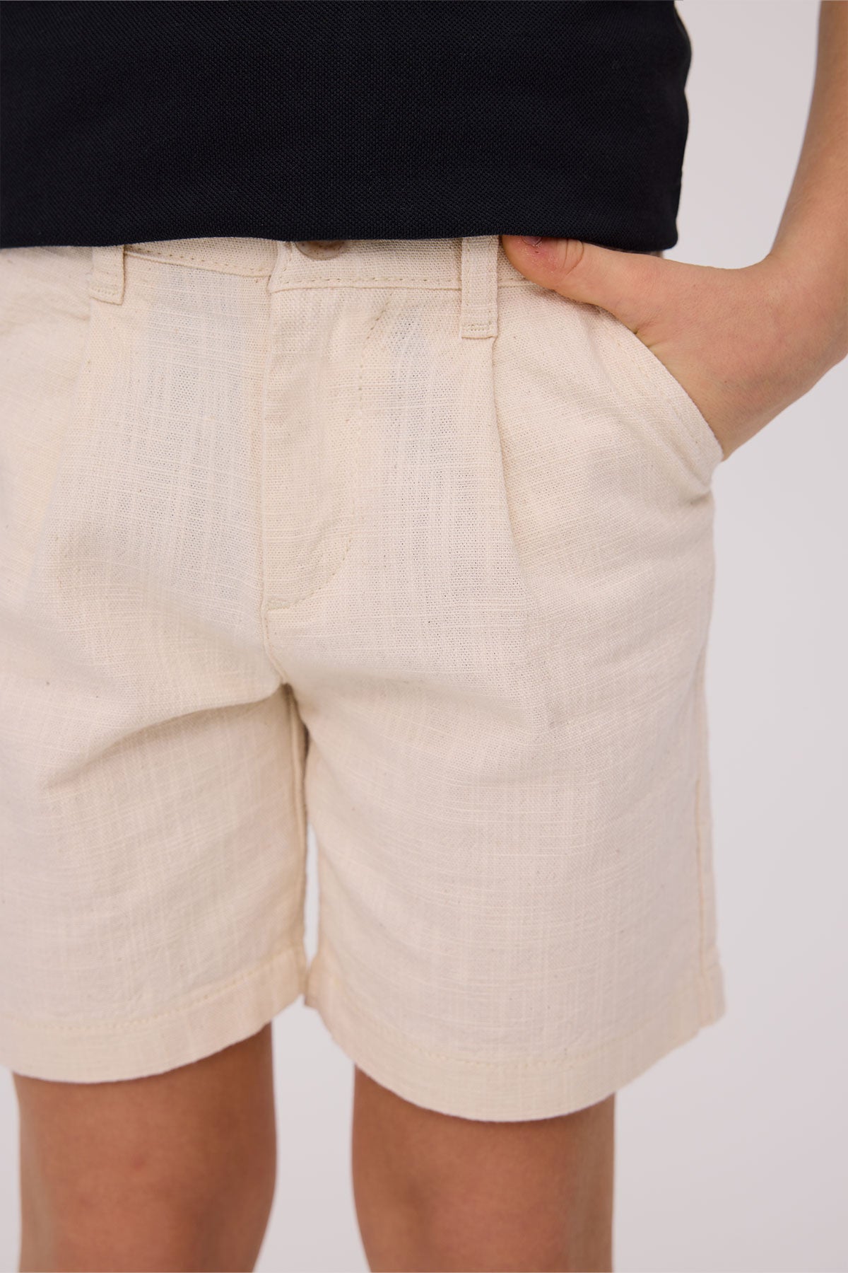 Boy Ecru Shorts