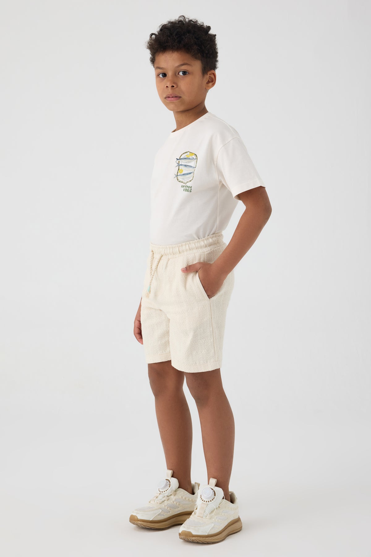 Boy Ecru Shorts