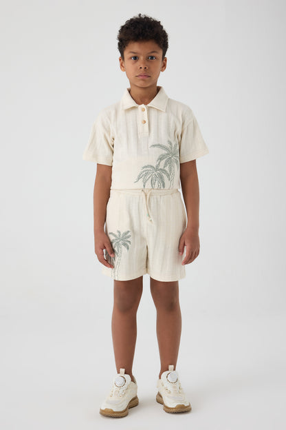 Boy Ecru Shorts