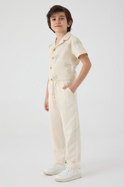 Boy Ecru Trousers