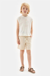 Boy Ecru Tshirt - BgStore