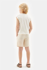 Boy Ecru Tshirt - BgStore