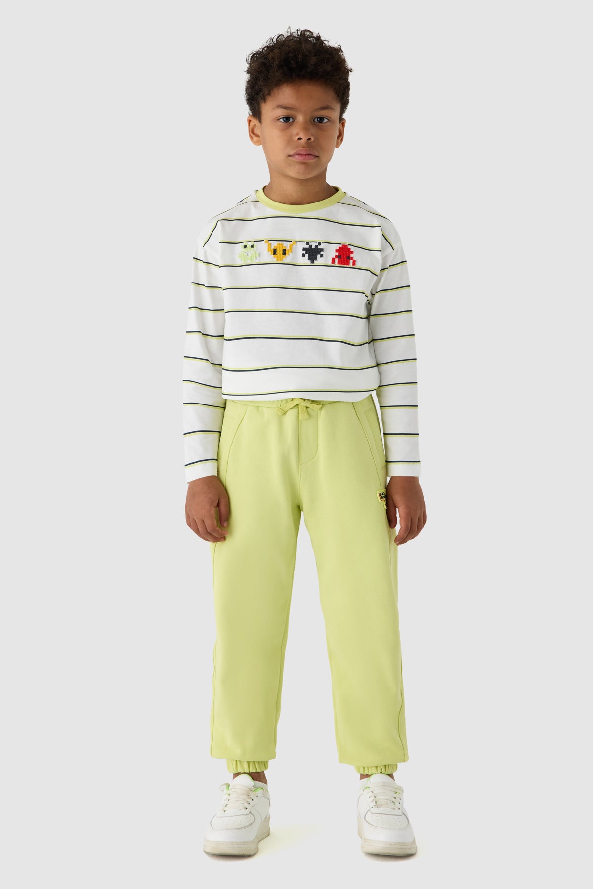 Boy Green Tracksuit Bottom