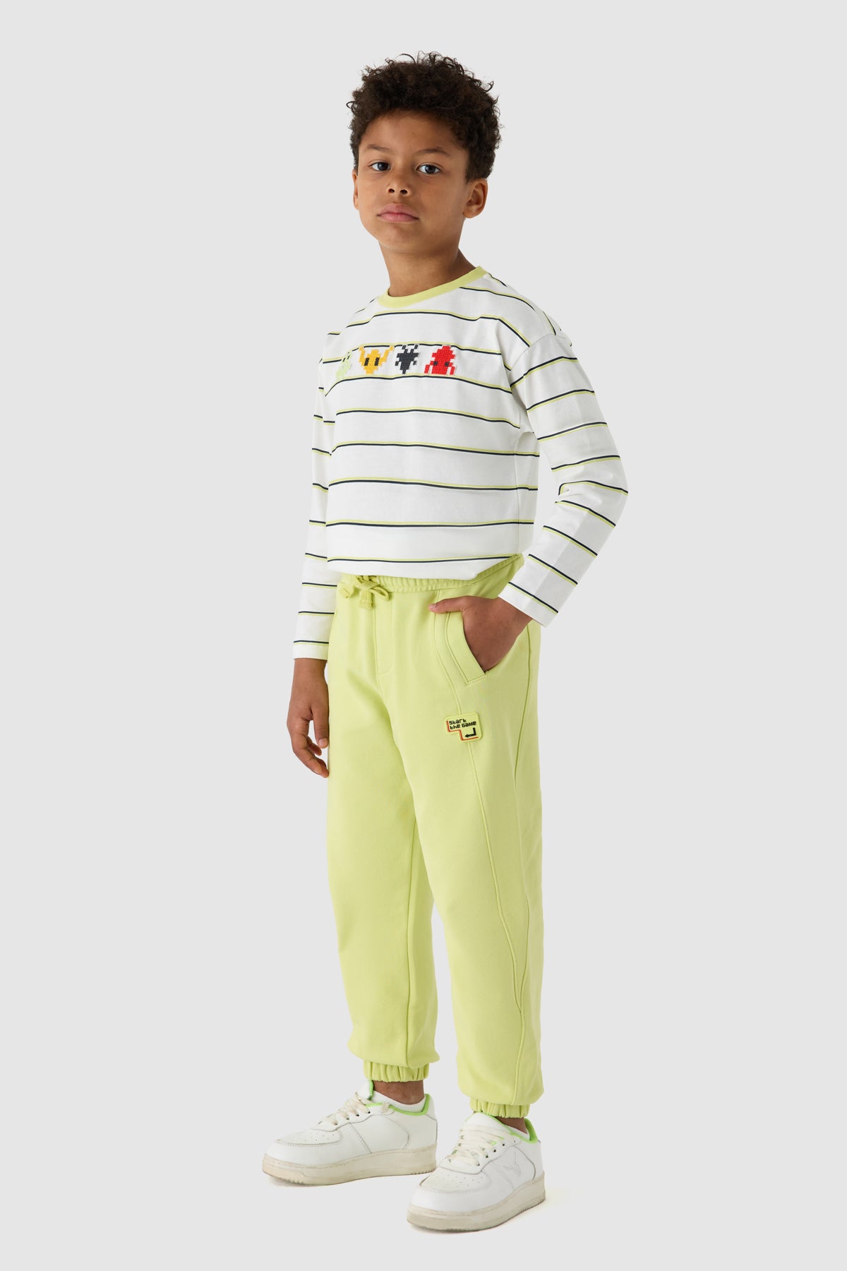 Boy Green Tracksuit Bottom