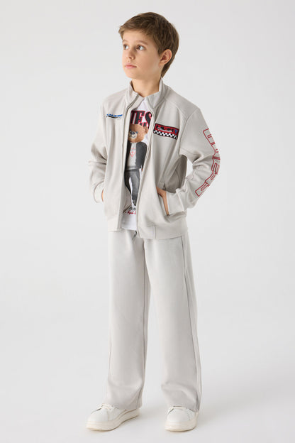 Boy Grey Tracksuit Top