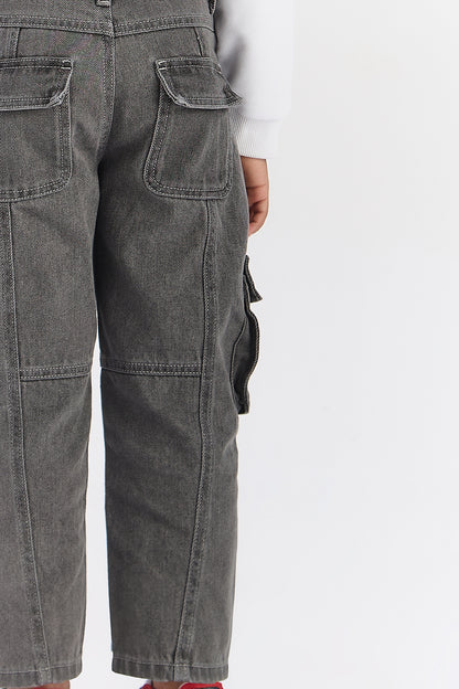 بنطلون رمادي للأولاد