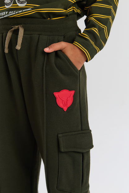 Boy Khaki Tracksuit Bottom