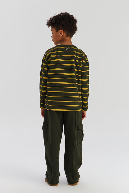 Boy Khaki Tracksuit Bottom