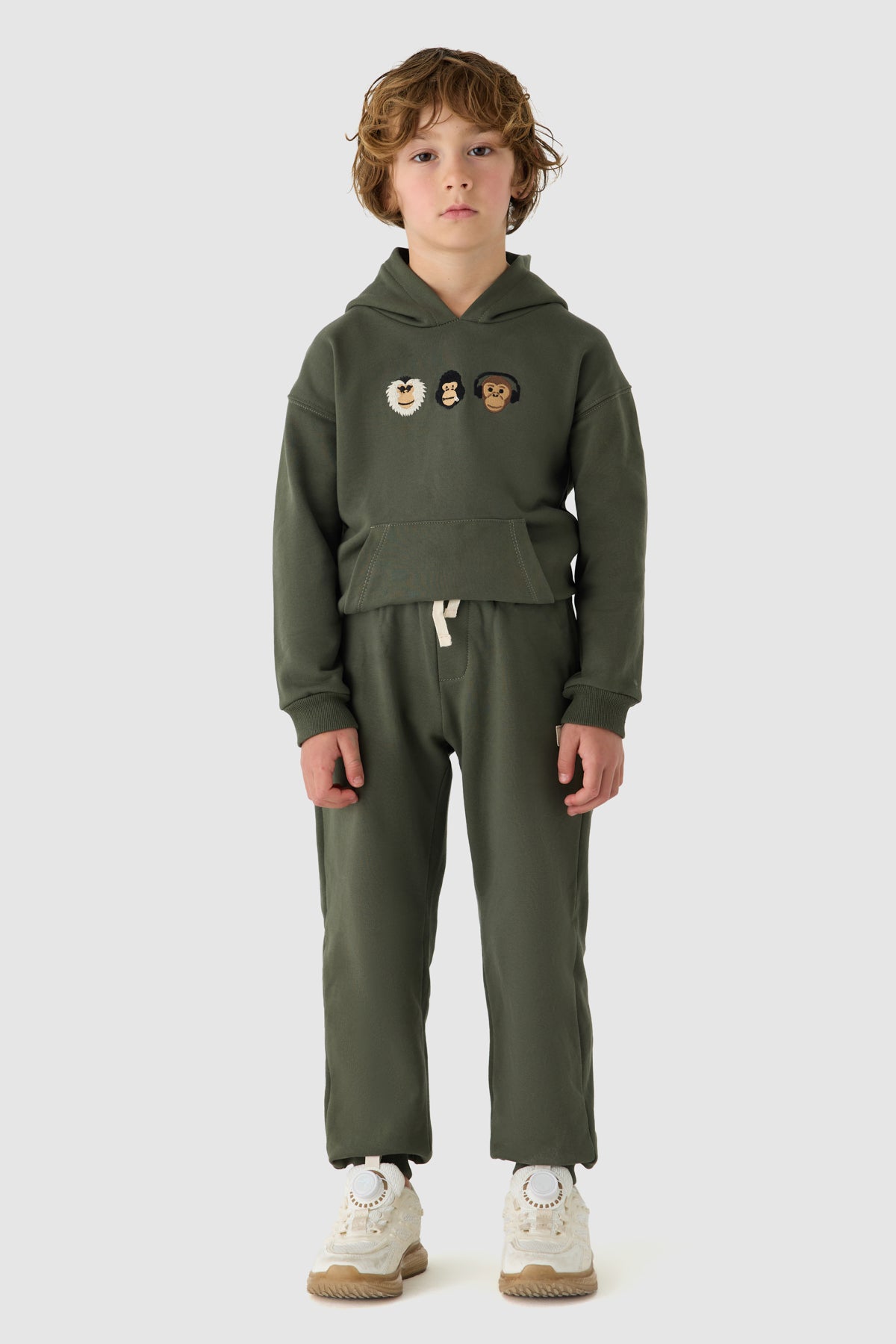 Boy Khaki Tracksuit Bottom
