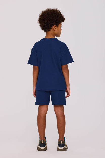Boy Navy Blue Pajama Set