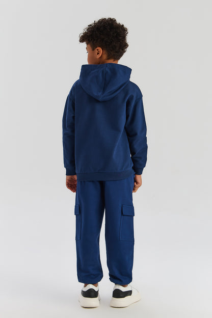 Boy Navy Blue Tracksuit Bottom
