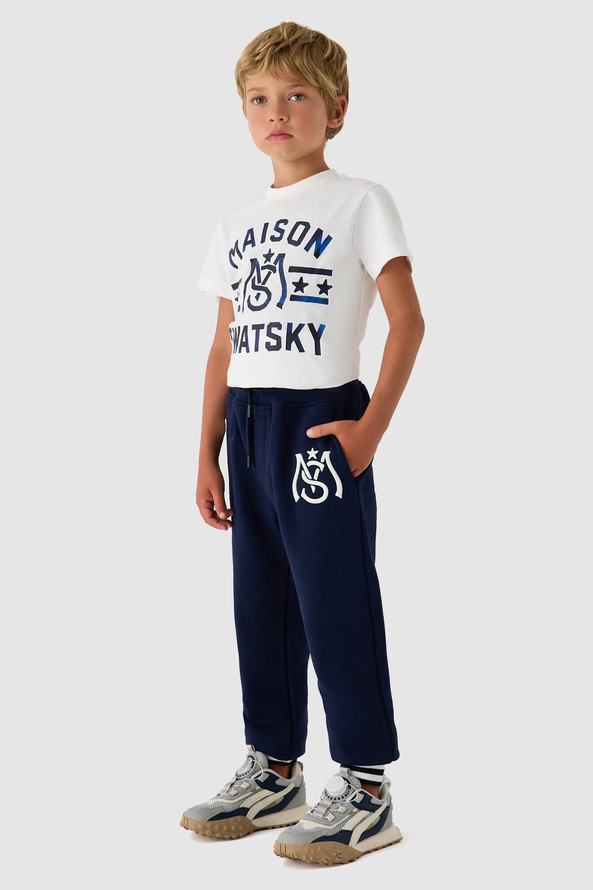 Boy Navy Blue Tracksuit Bottom