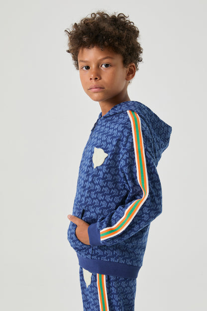 Boy Navy Blue Tracksuit Top