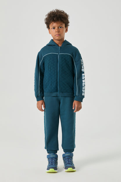 Boy Navy Blue Tracksuit Top