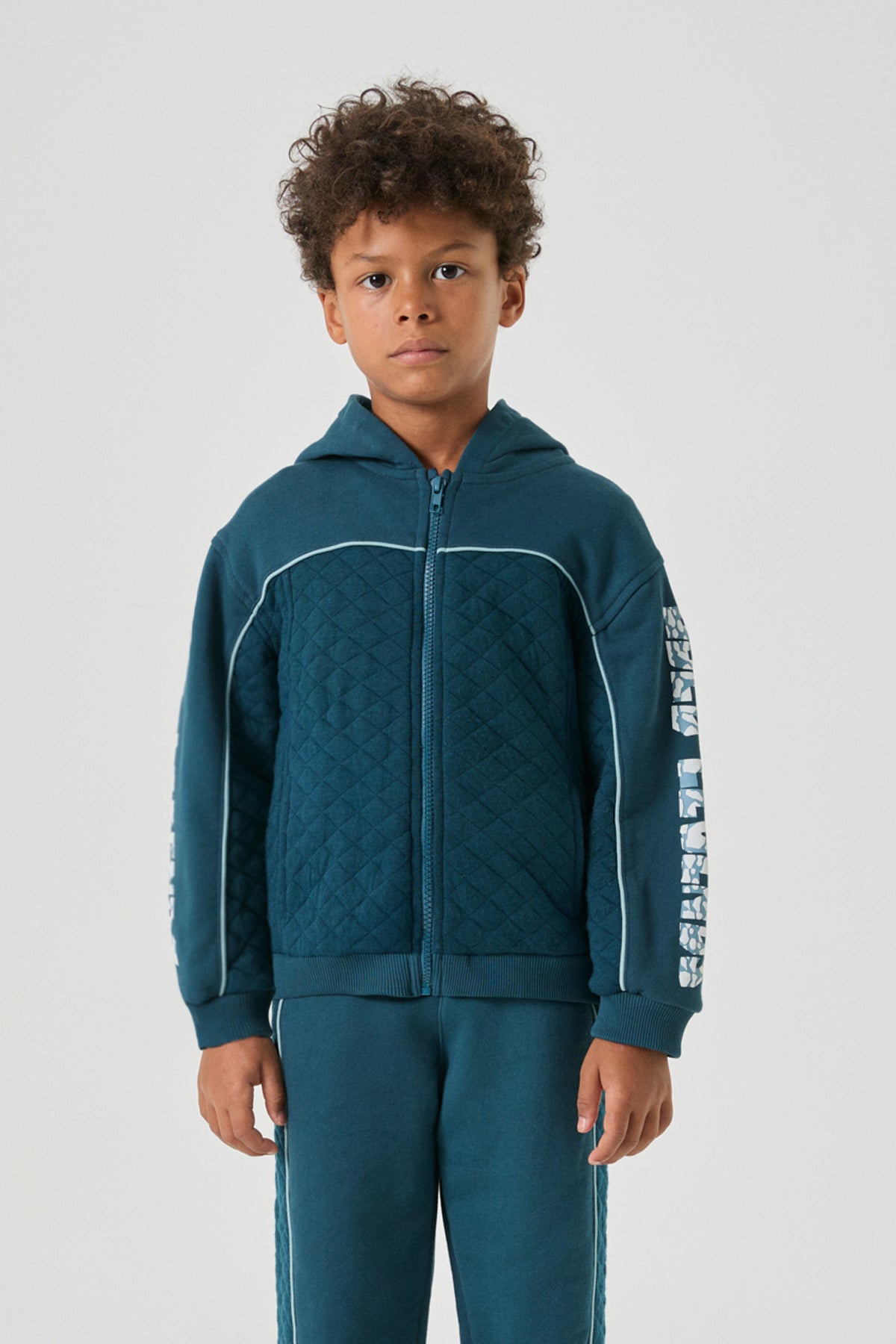 Boy Navy Blue Tracksuit Top