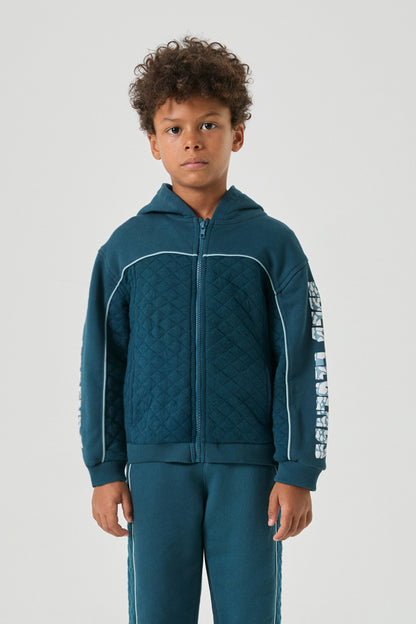 Boy Navy Blue Tracksuit Top