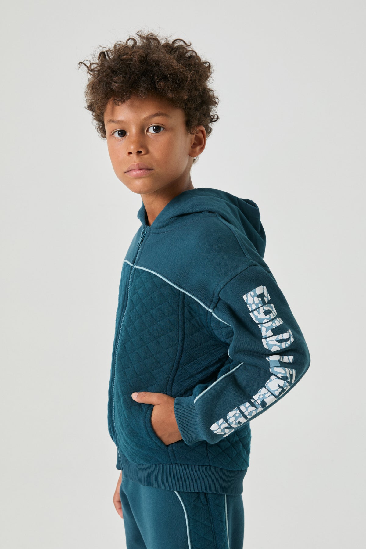 Boy Navy Blue Tracksuit Top