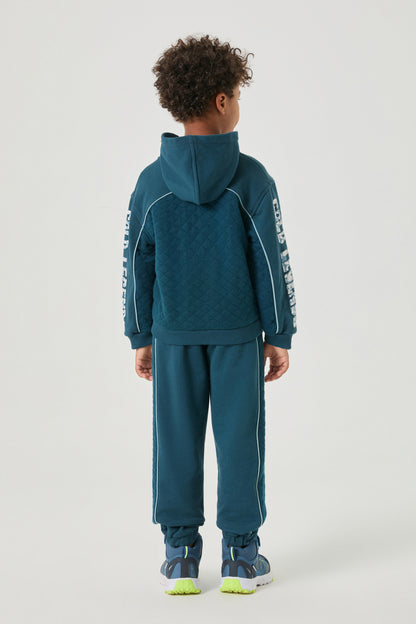 Boy Navy Blue Tracksuit Top