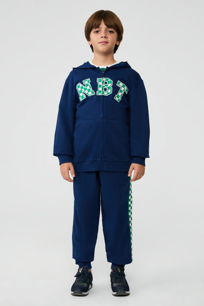 Boy Navy Blue Tracksuit Top