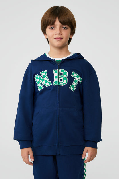 Boy Navy Blue Tracksuit Top