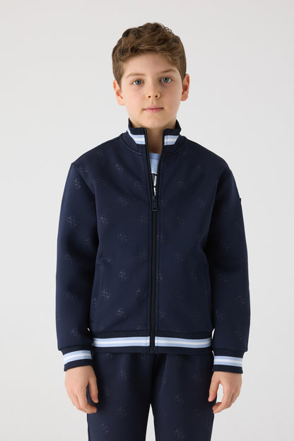 Boy Navy Blue Tracksuit Top