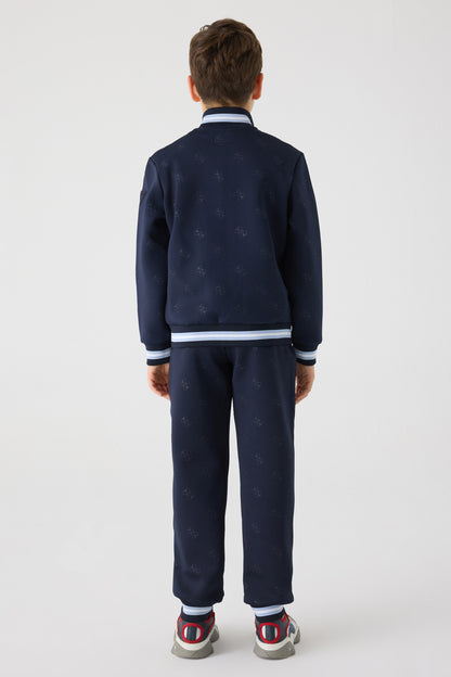 Boy Navy Blue Tracksuit Top