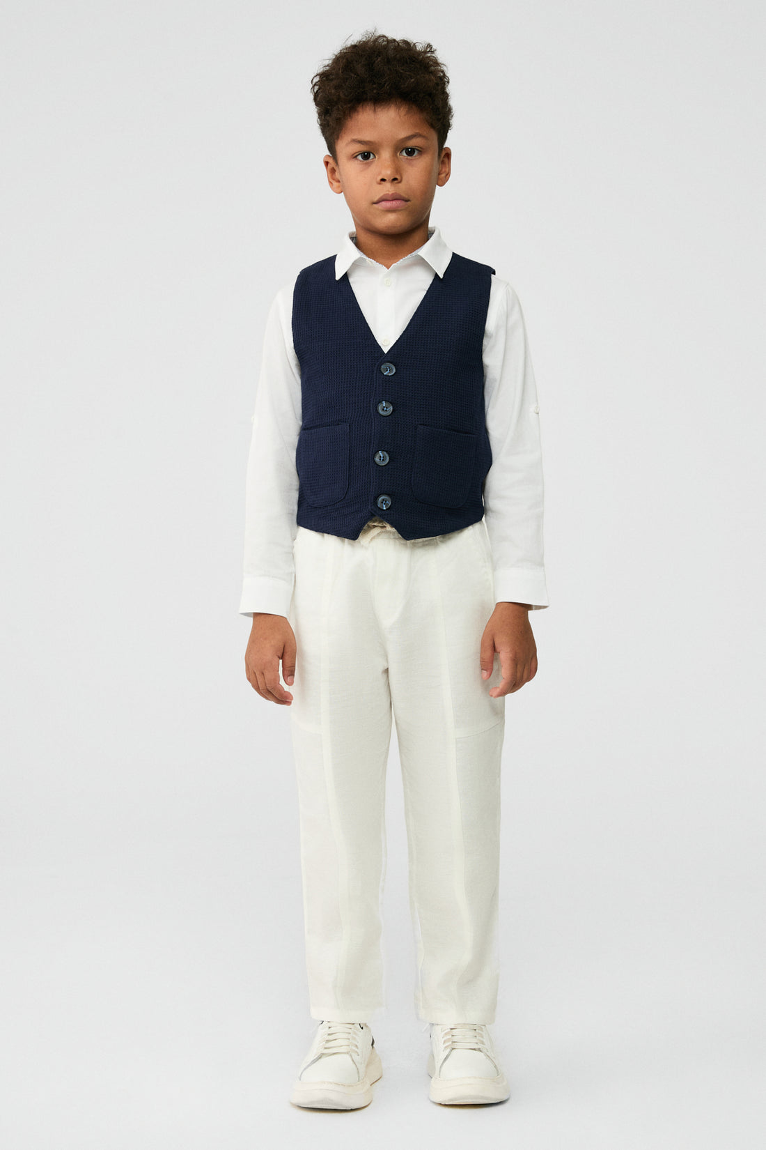 Boy Navy Blue Vest