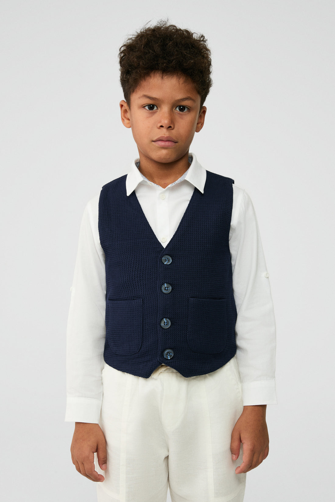 Boy Navy Blue Vest