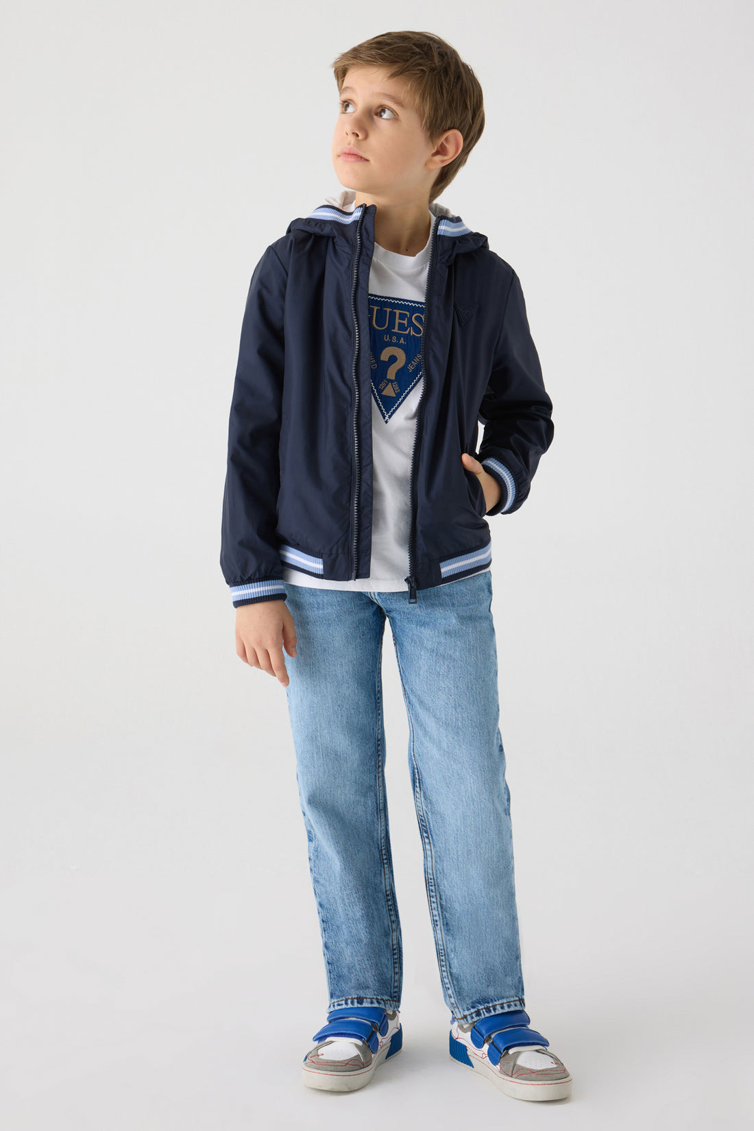 Boy Navy Blue Windbreaker